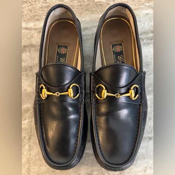 GUCCI 1953 Black Leather Horsebit Loafers US 7.5 Gucci 7 Jordaan $1050 Brixton